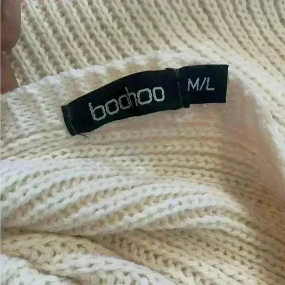 Cropped knit  sweater Size M/L beige - Picture 5 of 5